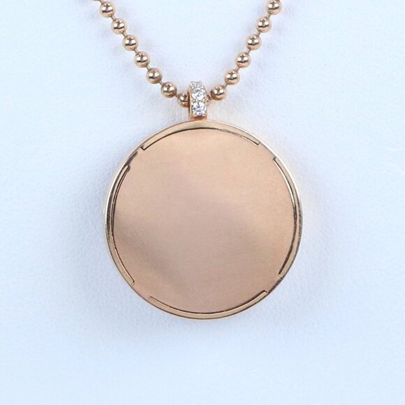 25782 Roberto Coin Love In Verona 18K Rose Gold Diamond Lapis Pendant - Picture 3 of 7